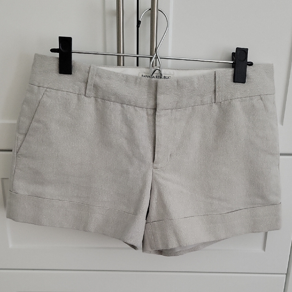 Banana Republic Gray Bermuda Shorts Structured Design